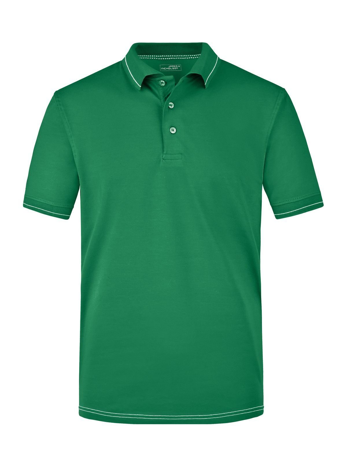Elastic Polo Herren Poloshirt – Daiber – Farbe irish-green/white – individuell veredelbar