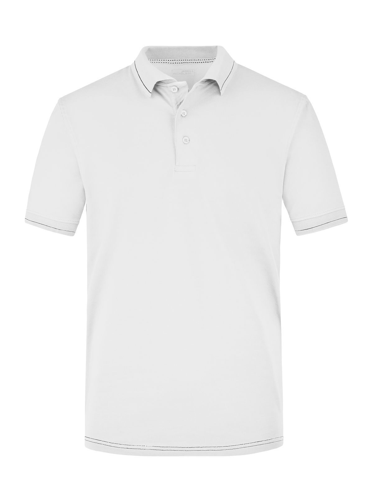 Elastic Polo Herren Poloshirt – Daiber – Farbe white/black – individuell veredelbar