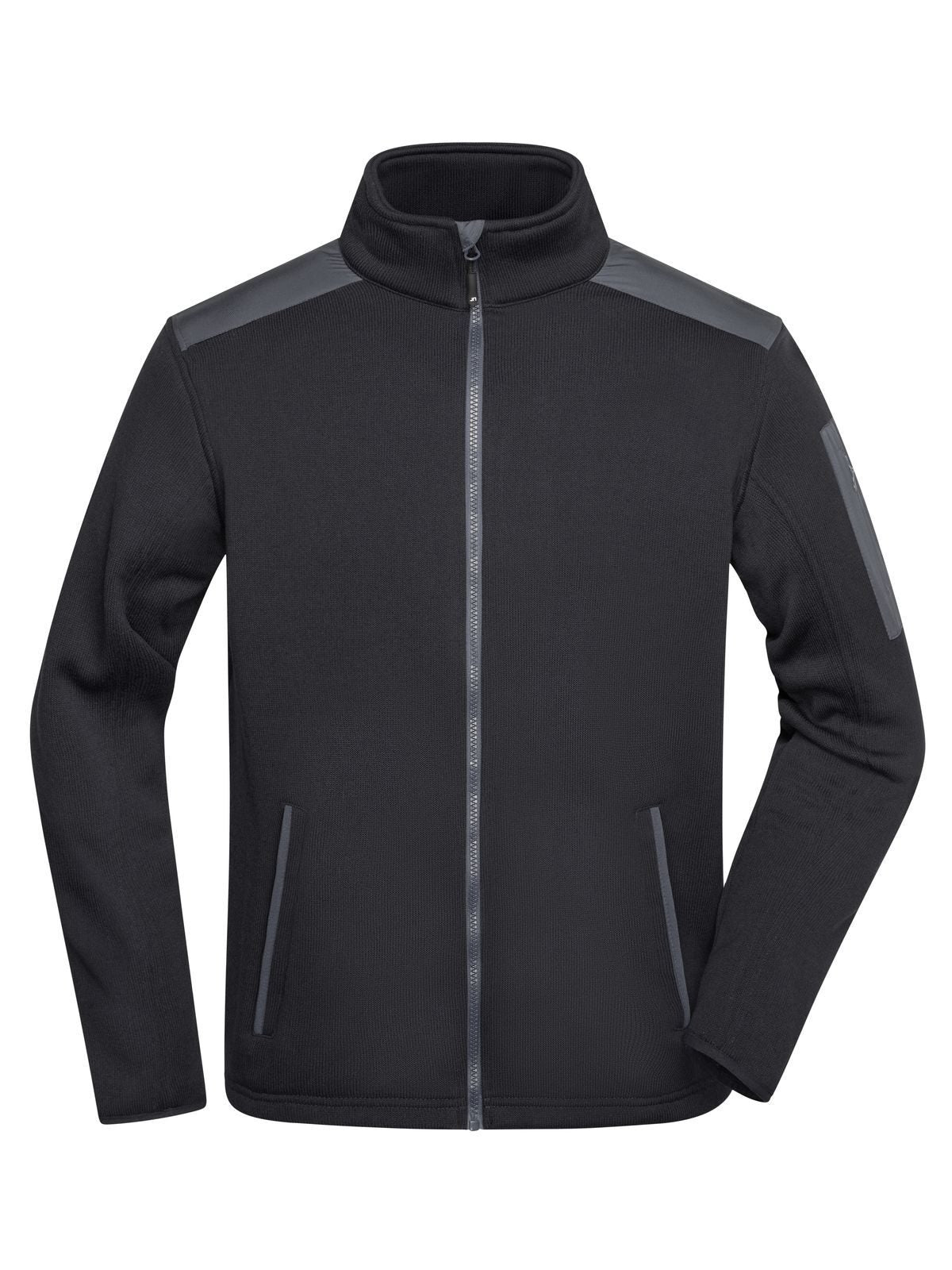 Knitted Fleece Jacket Herren – Daiber – Farbe black/carbon – individuell veredelbar