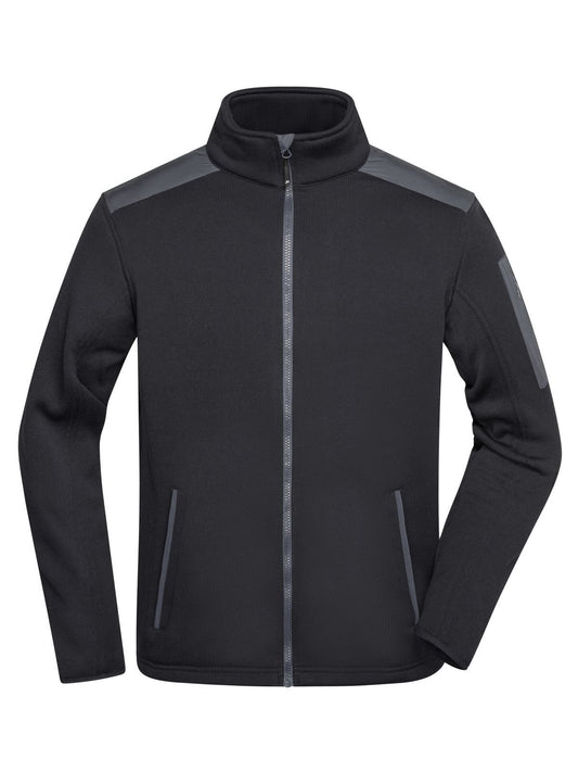 Knitted Fleece Jacket Herren – Daiber – Farbe black/carbon – individuell veredelbar
