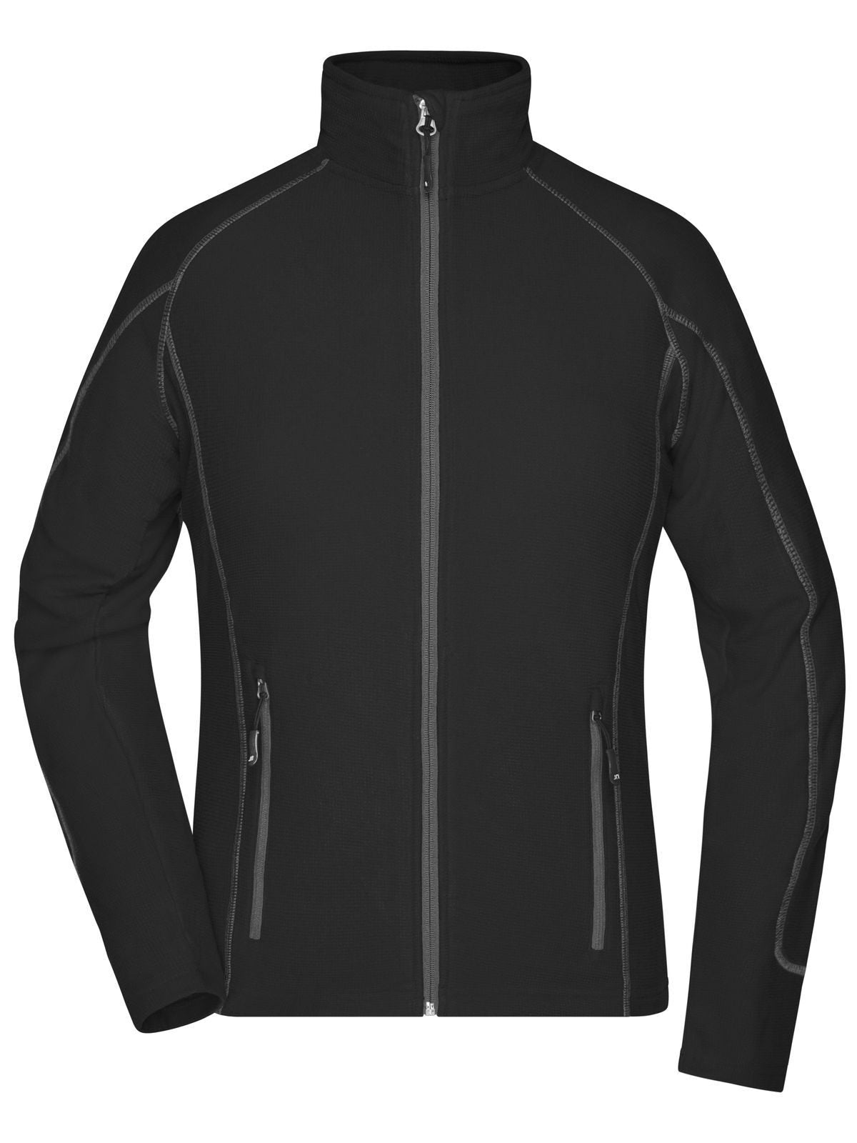 Ladies' Structure Fleece Jacket Damen – Daiber – Farbe black/carbon – individuell veredelbar