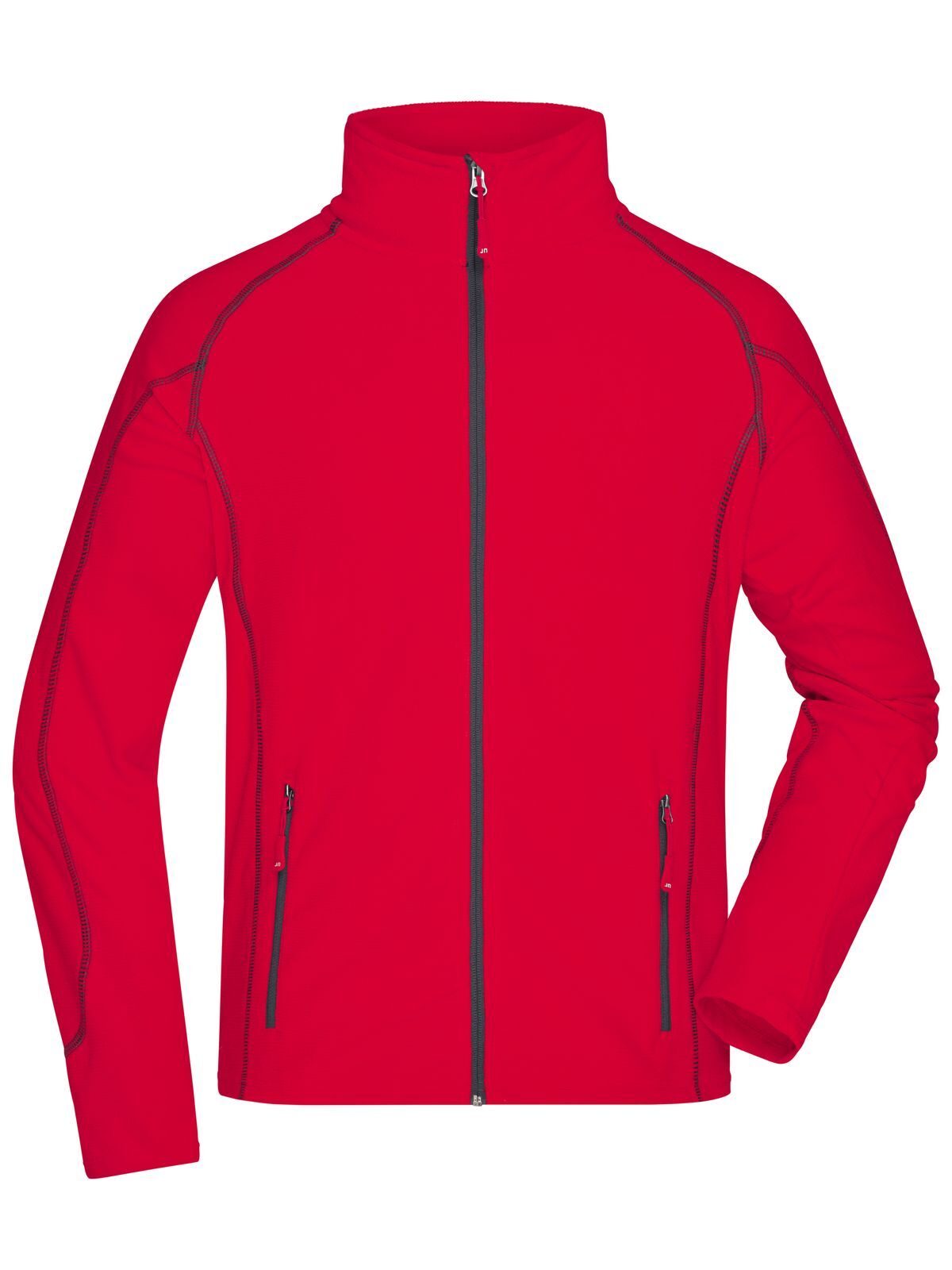Structure Fleece Jacket Herren – Daiber – Farbe red/carbon – individuell veredelbar