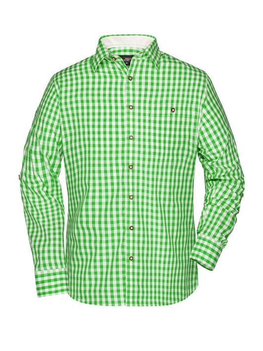 Traditional Shirt Damen Hemd / Bluse – Daiber – Farbe green/white – individuell veredelbar