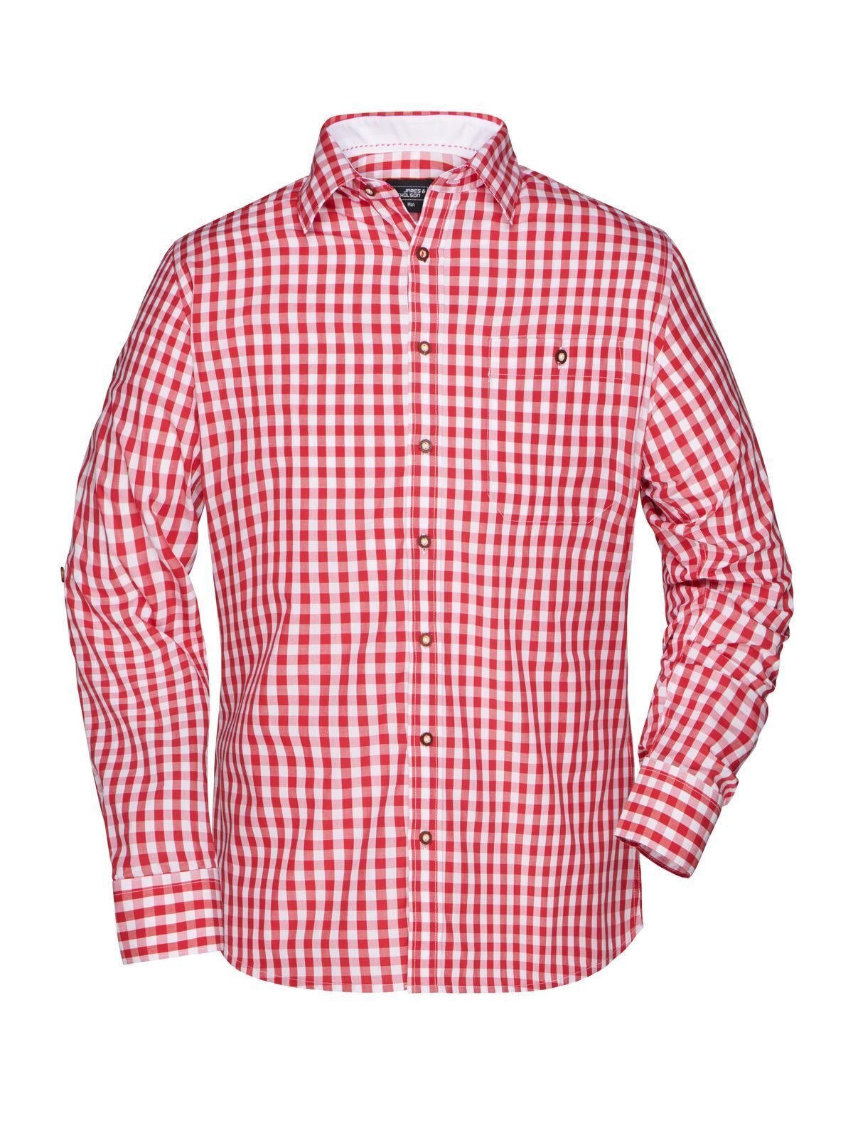 Traditional Shirt Damen Hemd / Bluse – Daiber – Farbe red/white – individuell veredelbar
