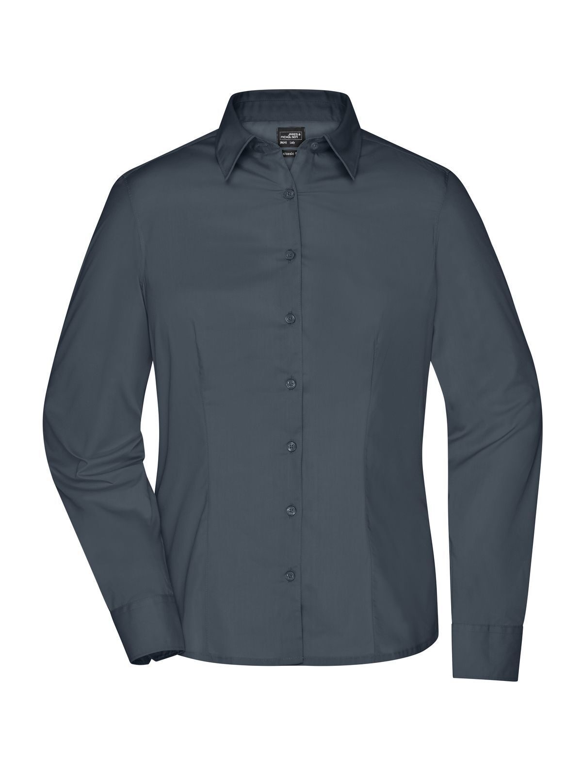 Ladies' Business Shirt Longsleeve Damen Hemd / Bluse – Daiber – Farbe carbon – individuell veredelbar
