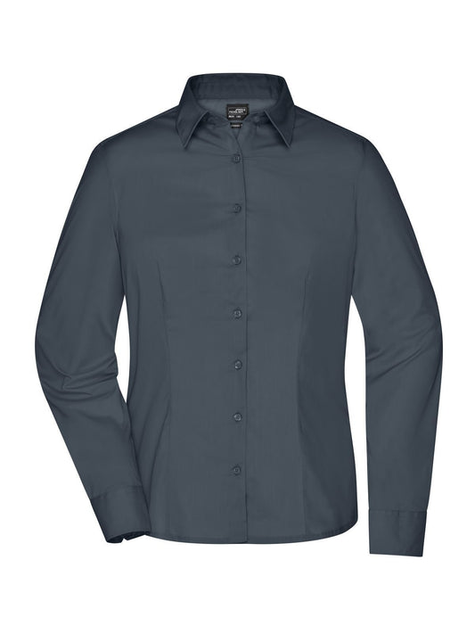 Ladies' Business Shirt Longsleeve Damen Hemd / Bluse – Daiber – Farbe carbon – individuell veredelbar