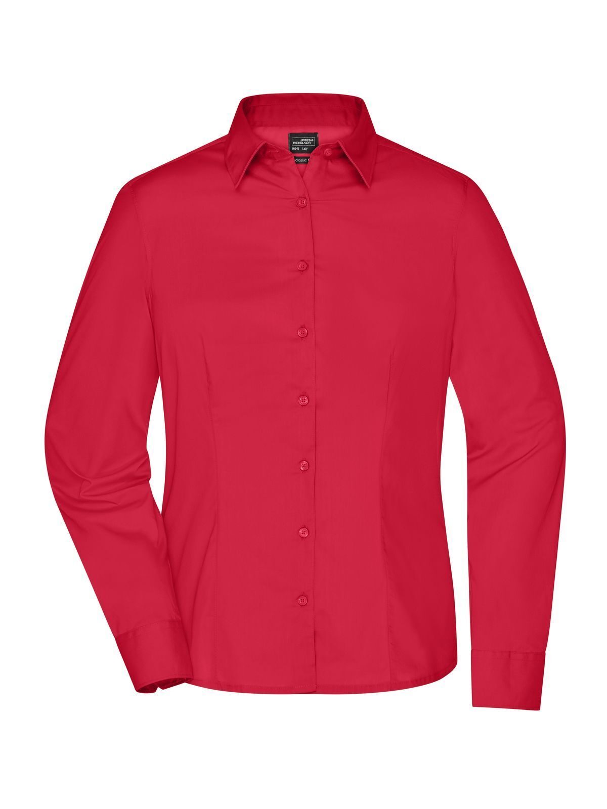 Ladies' Business Shirt Longsleeve Damen Hemd / Bluse – Daiber – Farbe Rot – individuell veredelbar