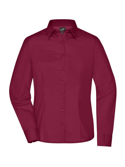 Ladies' Business Shirt Longsleeve Damen Hemd / Bluse – Daiber – Farbe Bordeaux – individuell veredelbar