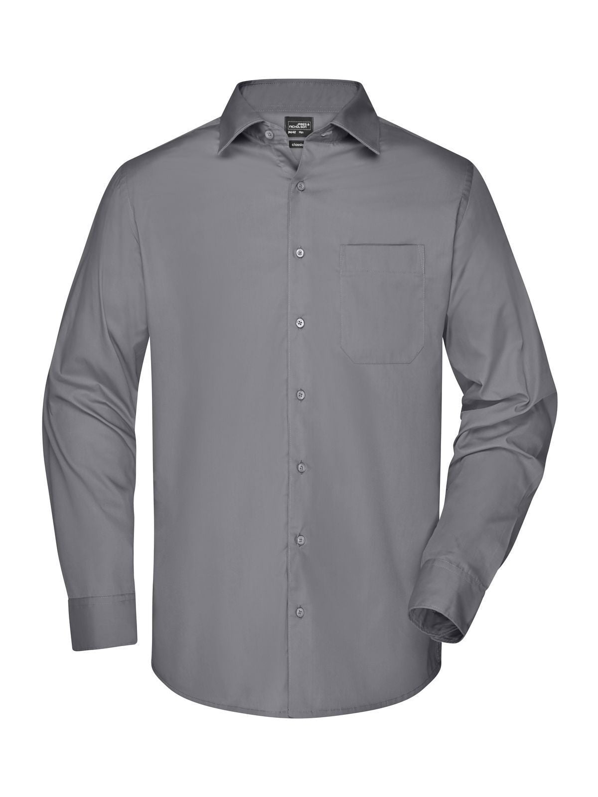Business Shirt Longsleeve Herren Hemd / Bluse – Daiber – Farbe steel – individuell veredelbar