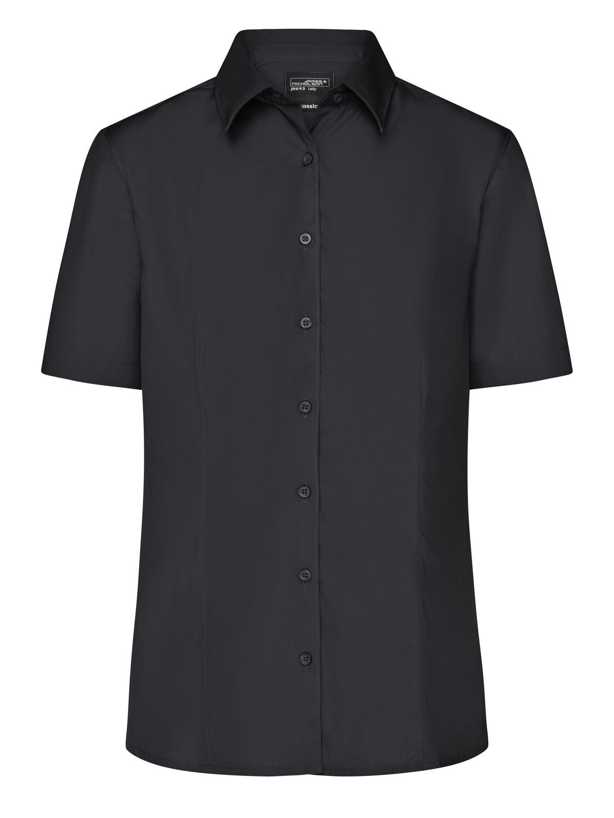 Ladies' Business Shirt Shortsleeve Damen Hemd / Bluse – Daiber – Farbe Schwarz – individuell veredelbar