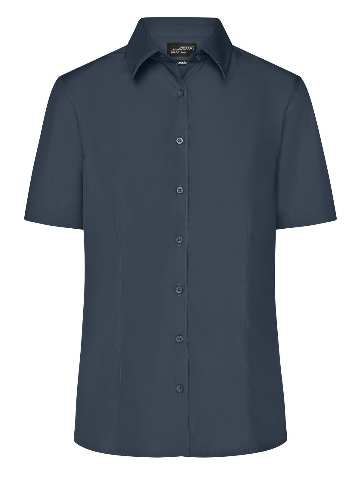 Ladies' Business Shirt Shortsleeve Damen Hemd / Bluse – Daiber – Farbe carbon – individuell veredelbar