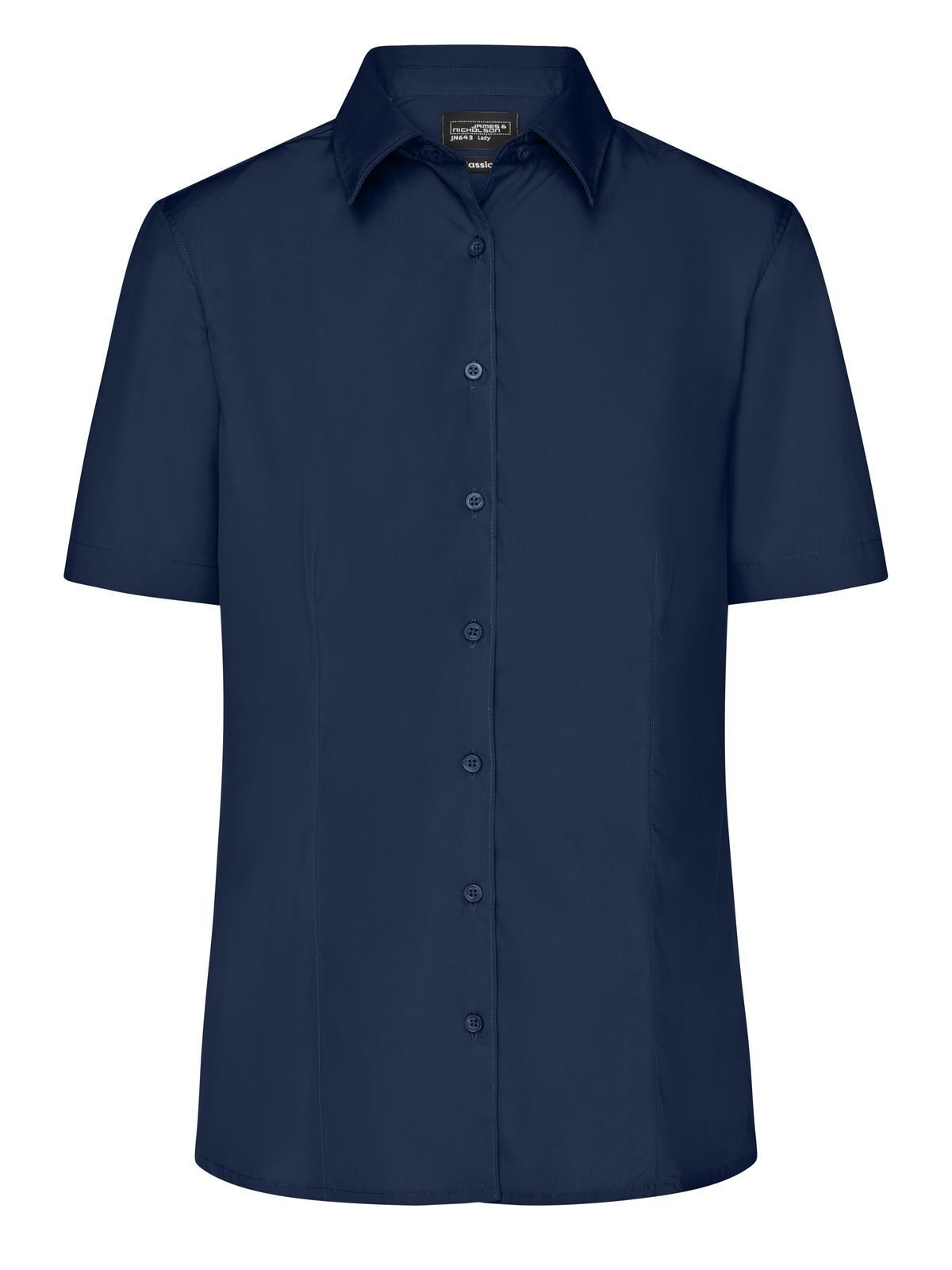 Ladies' Business Shirt Shortsleeve Damen Hemd / Bluse – Daiber – Farbe Navy – individuell veredelbar