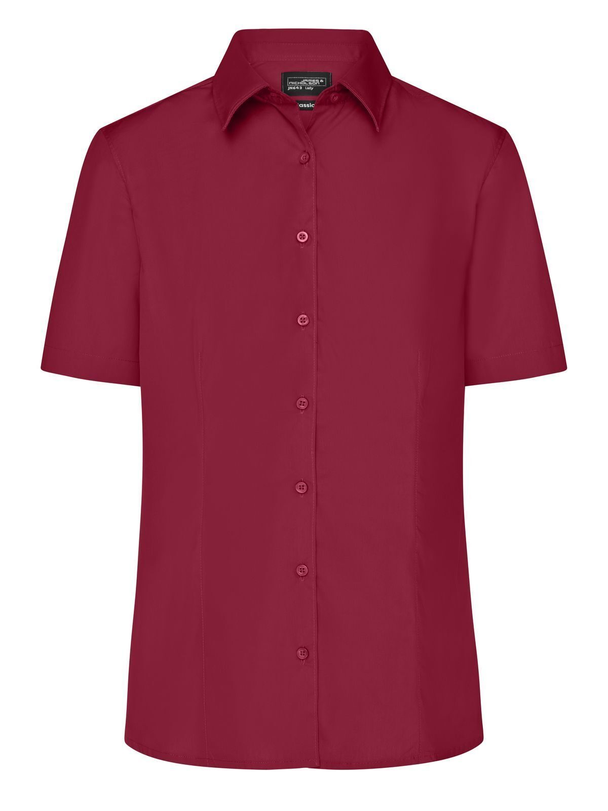 Ladies' Business Shirt Shortsleeve Damen Hemd / Bluse – Daiber – Farbe Bordeaux – individuell veredelbar