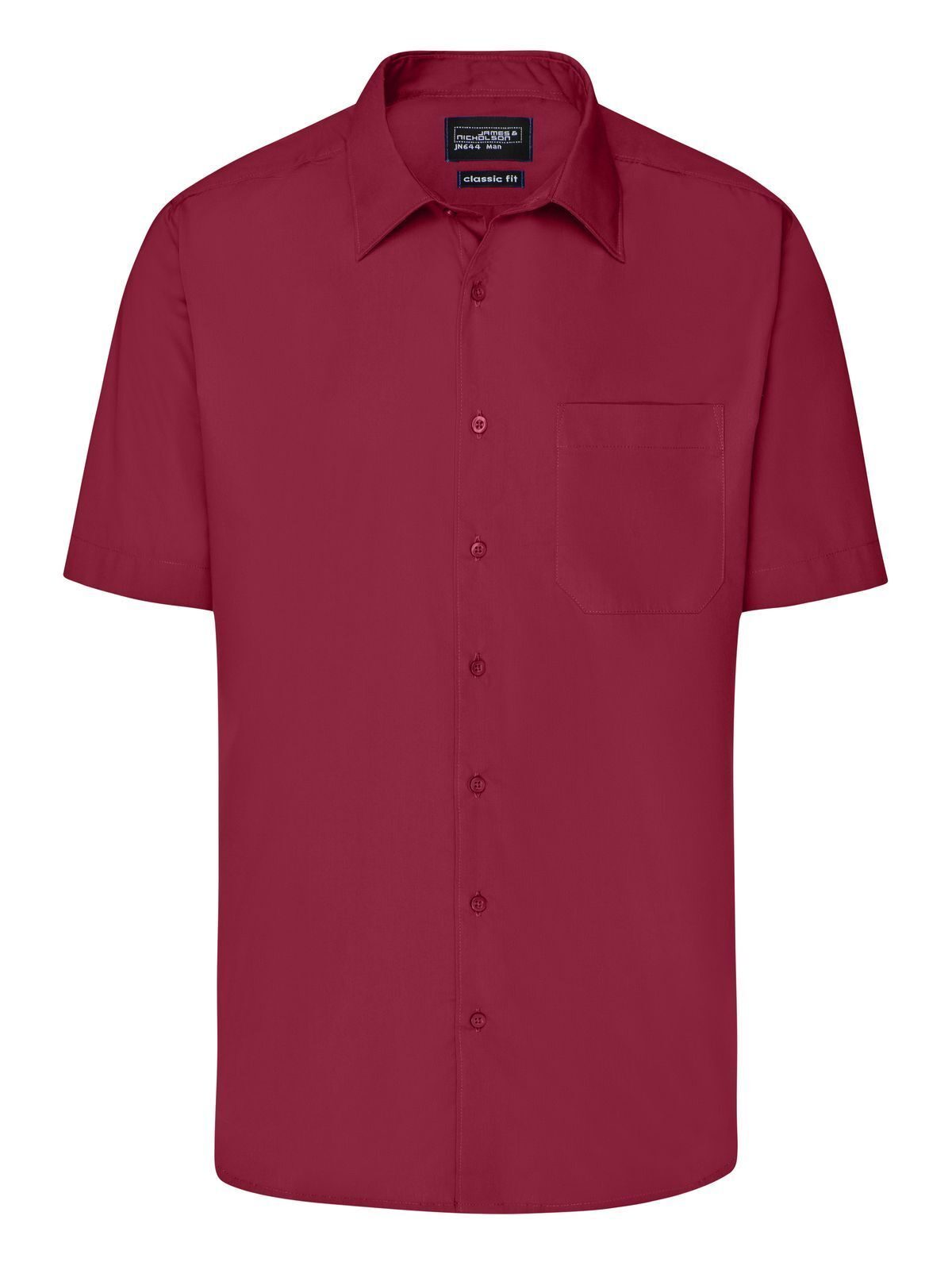 Business Shirt Shortsleeve Herren Hemd / Bluse – Daiber – Farbe Bordeaux – individuell veredelbar
