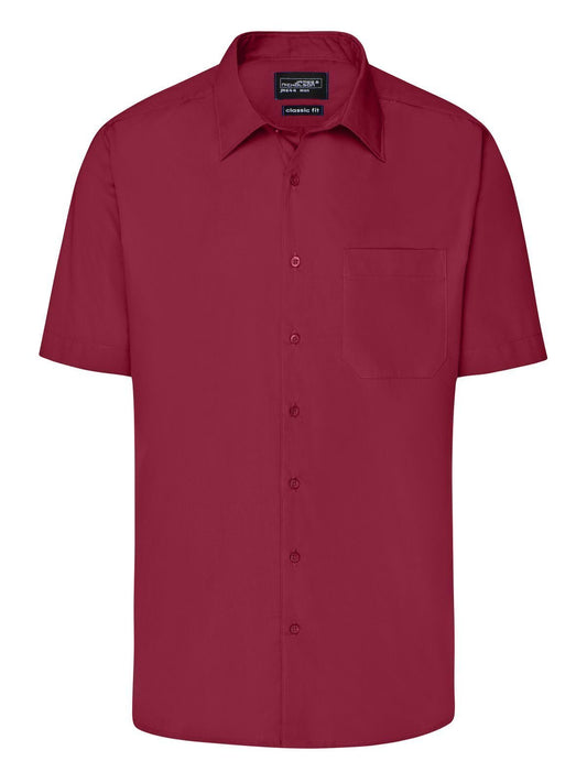Business Shirt Shortsleeve Herren Hemd / Bluse – Daiber – Farbe Bordeaux – individuell veredelbar