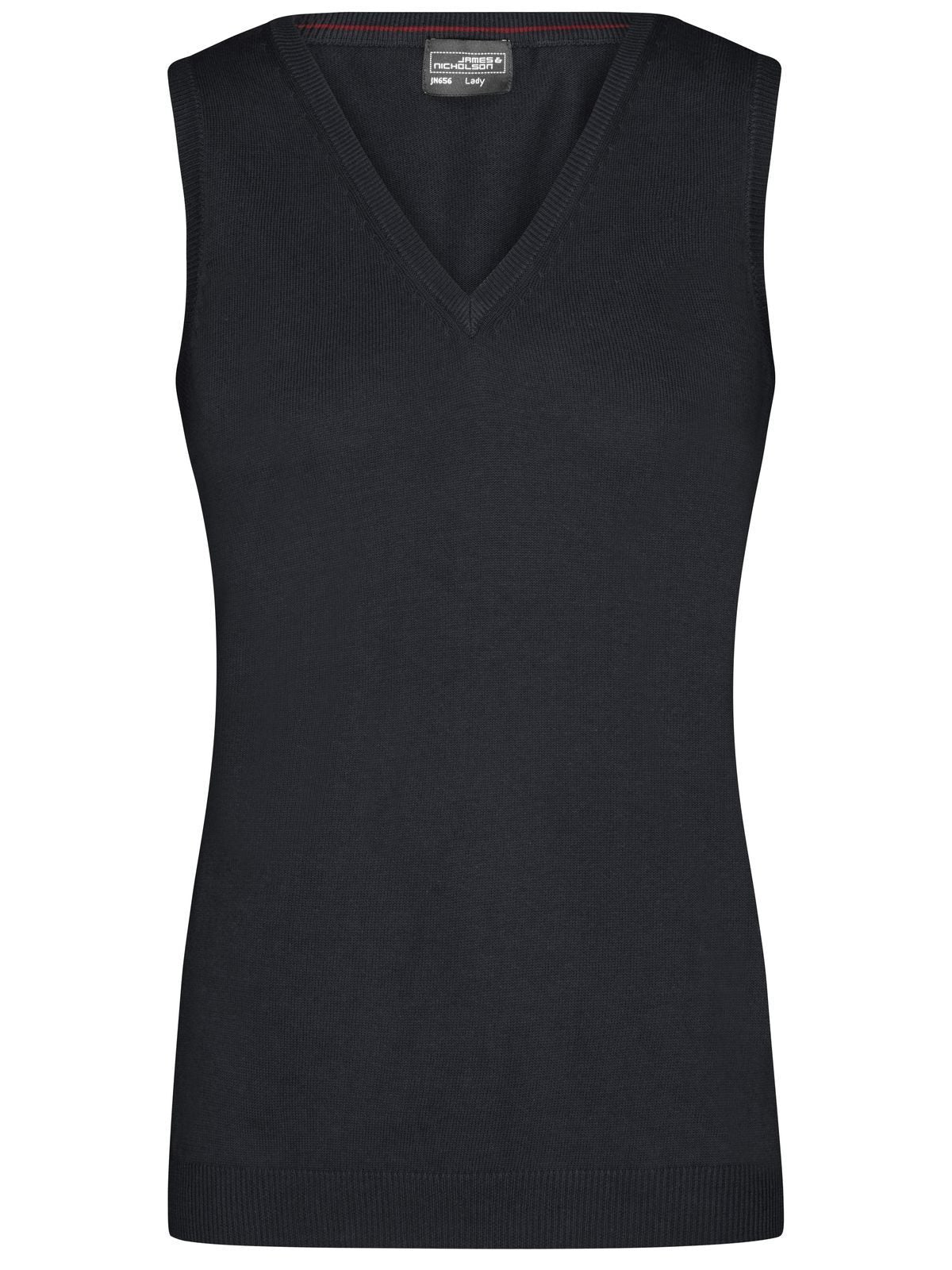 Ladies' V-Neck Pullover Damen Strick / Weste – Daiber – Farbe Schwarz – individuell veredelbar