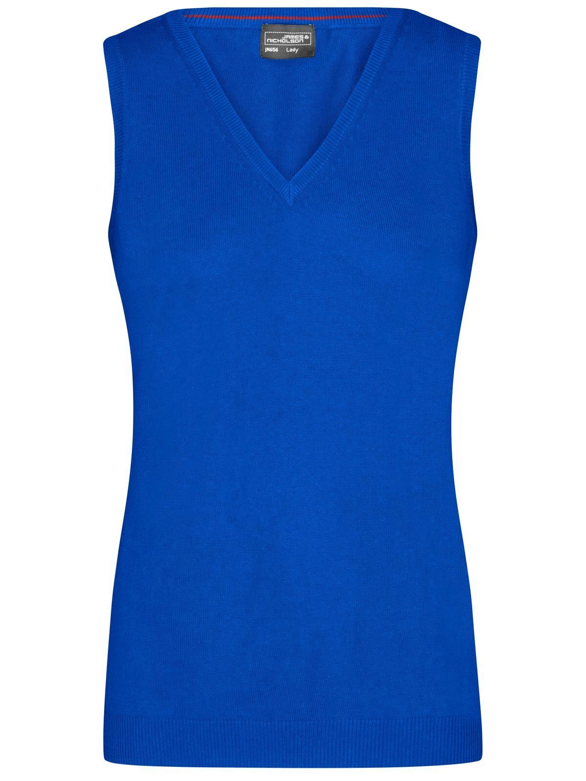 Ladies' V-Neck Pullover Damen Strick / Weste – Daiber – Farbe Royalblau – individuell veredelbar
