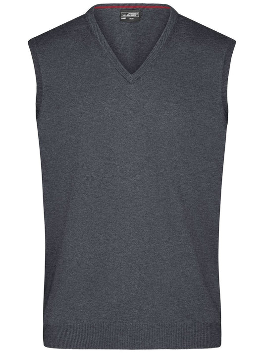 V-Neck Pullover Herren Strick / Weste – Daiber – Farbe anthracite-melange – individuell veredelbar