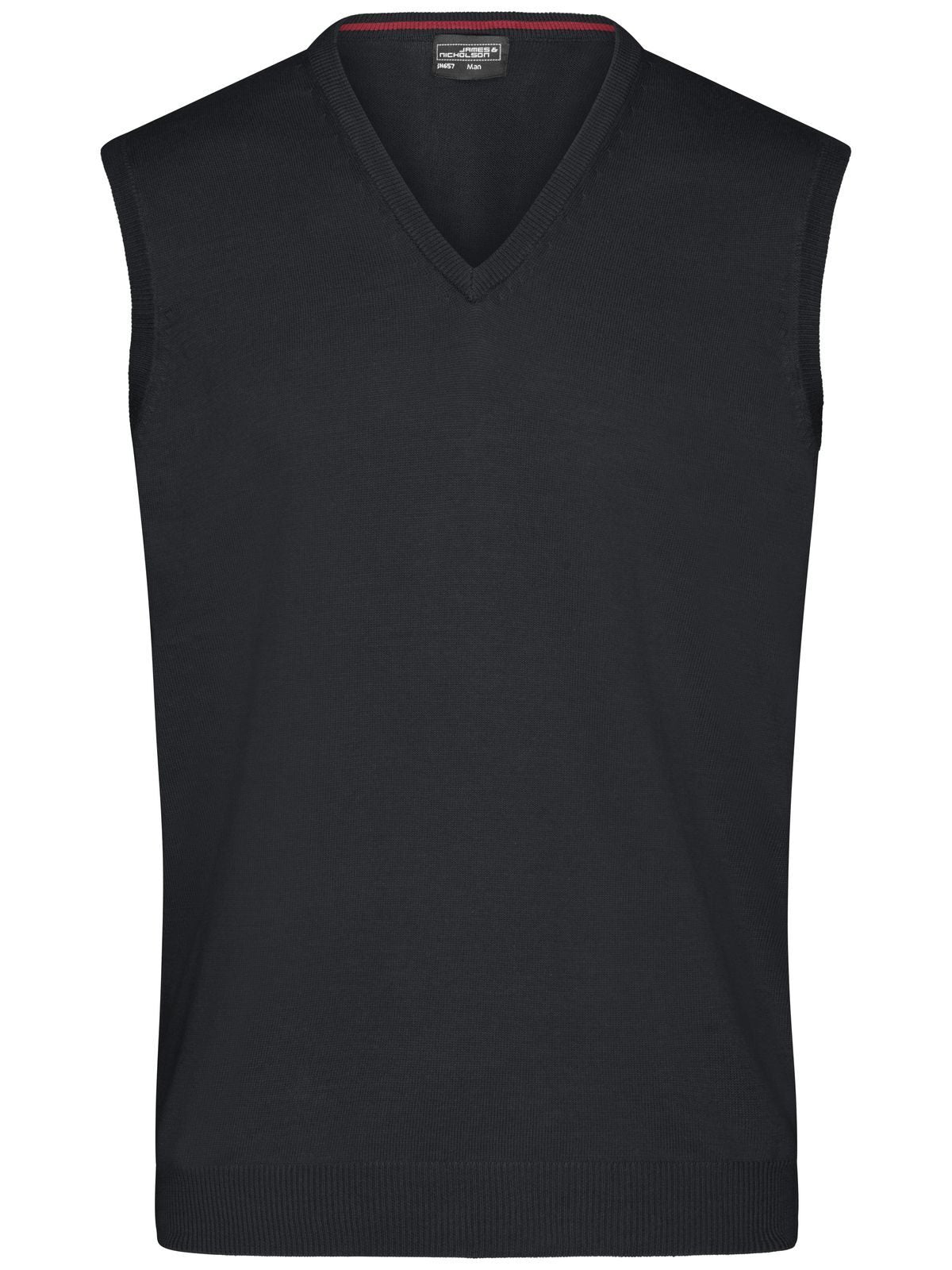 V-Neck Pullover Herren Strick / Weste – Daiber – Farbe Schwarz – individuell veredelbar