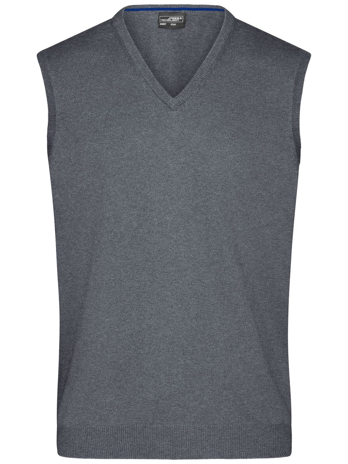 V-Neck Pullover Herren Strick / Weste – Daiber – Farbe grey-heather – individuell veredelbar