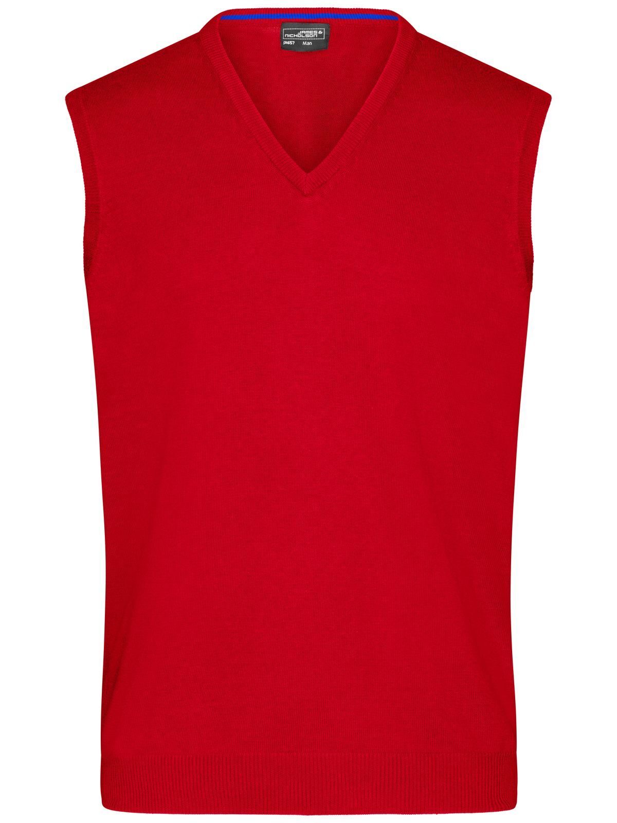 V-Neck Pullover Herren Strick / Weste – Daiber – Farbe Rot – individuell veredelbar