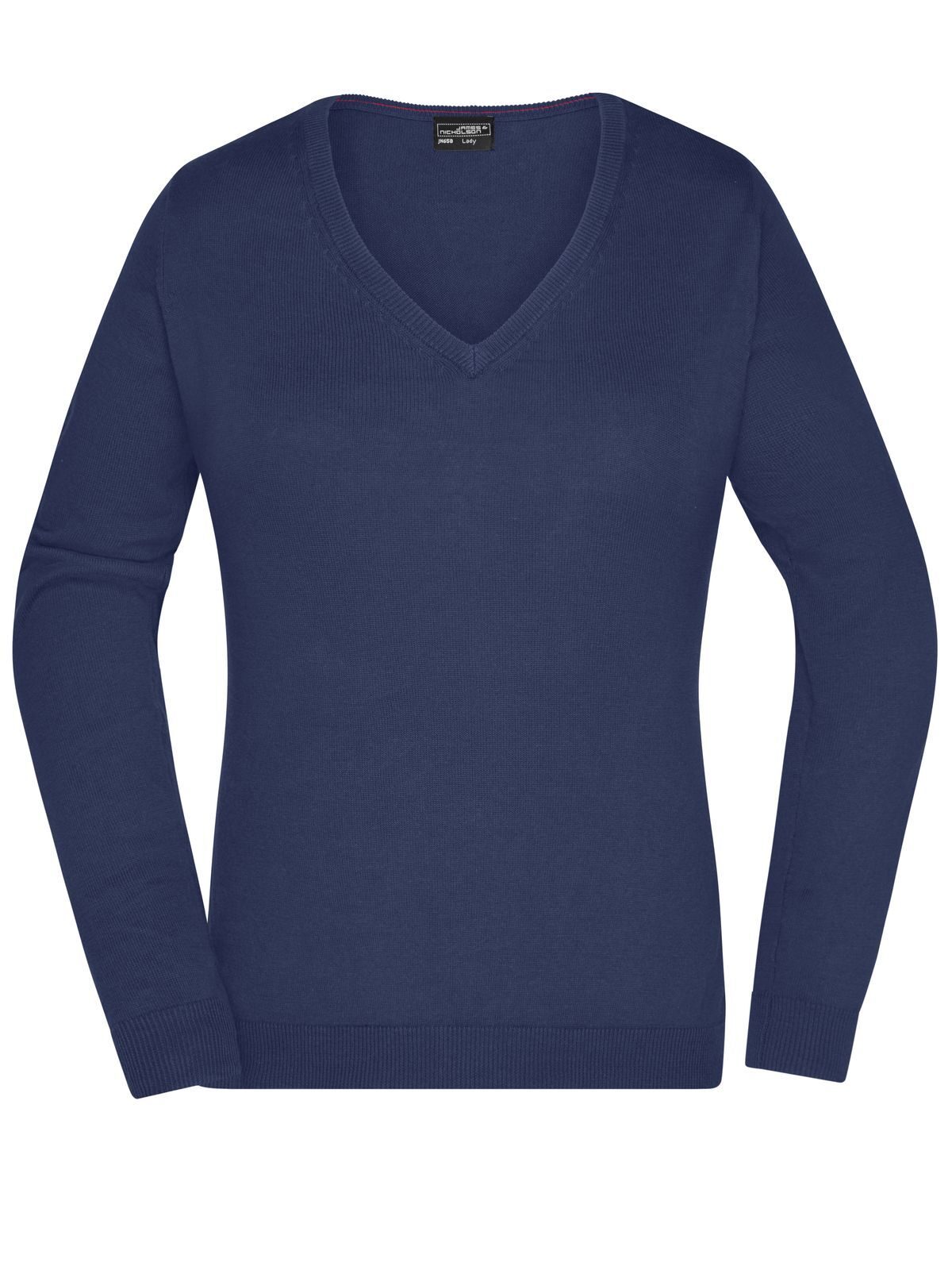Ladies' V-Neck Pullover Damen Strick / Weste – Daiber – Farbe Navy – individuell veredelbar
