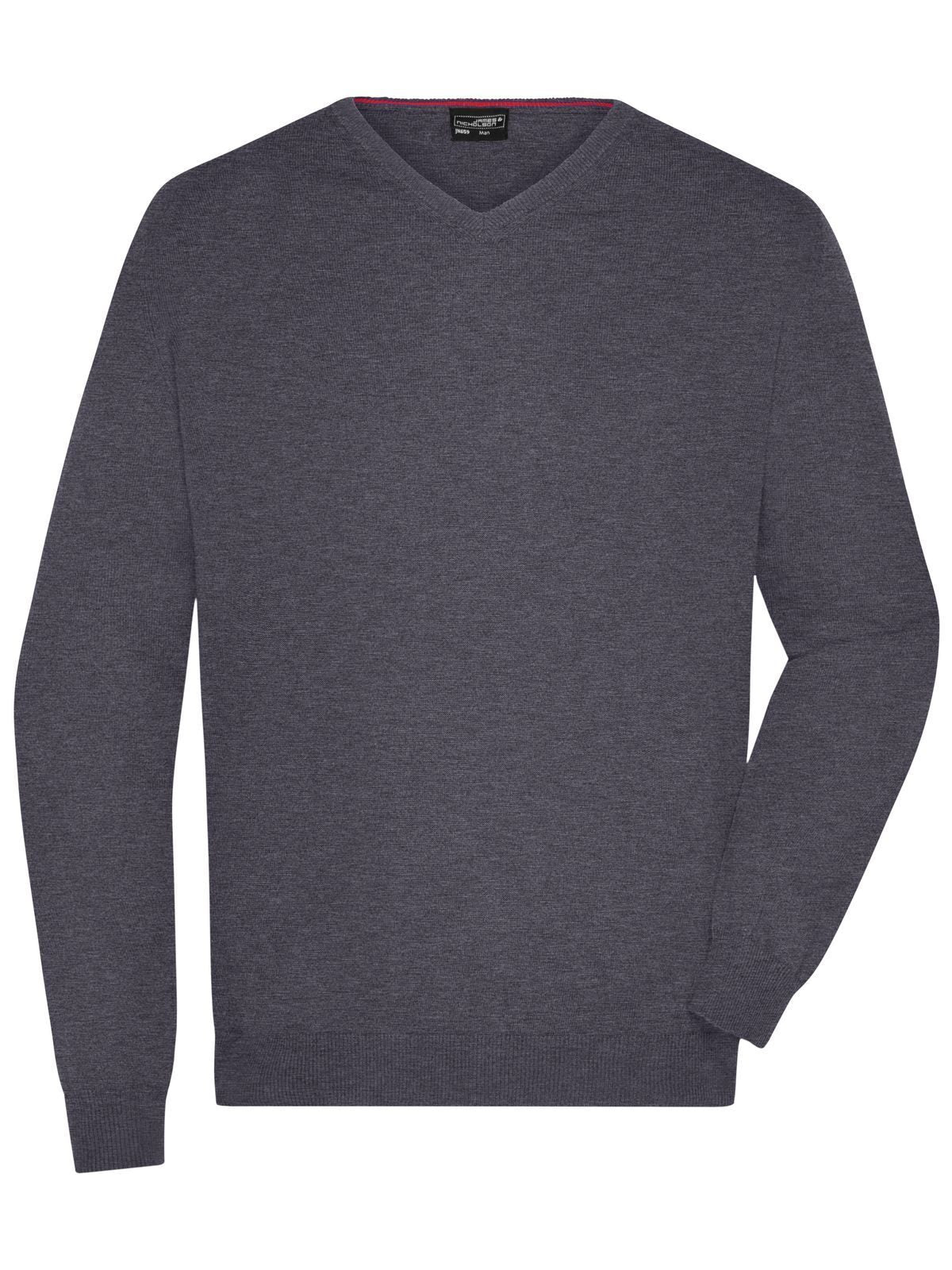V-Neck Pullover Herren Strick / Weste – Daiber – Farbe anthracite-melange – individuell veredelbar