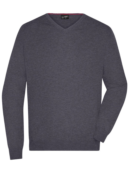 V-Neck Pullover Herren Strick / Weste – Daiber – Farbe anthracite-melange – individuell veredelbar