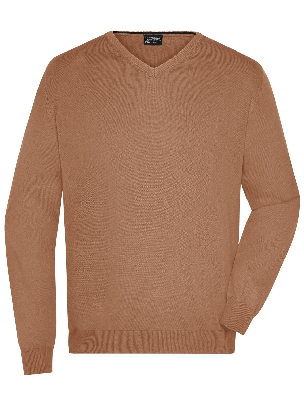 V-Neck Pullover Herren Strick / Weste – Daiber – Farbe camel – individuell veredelbar