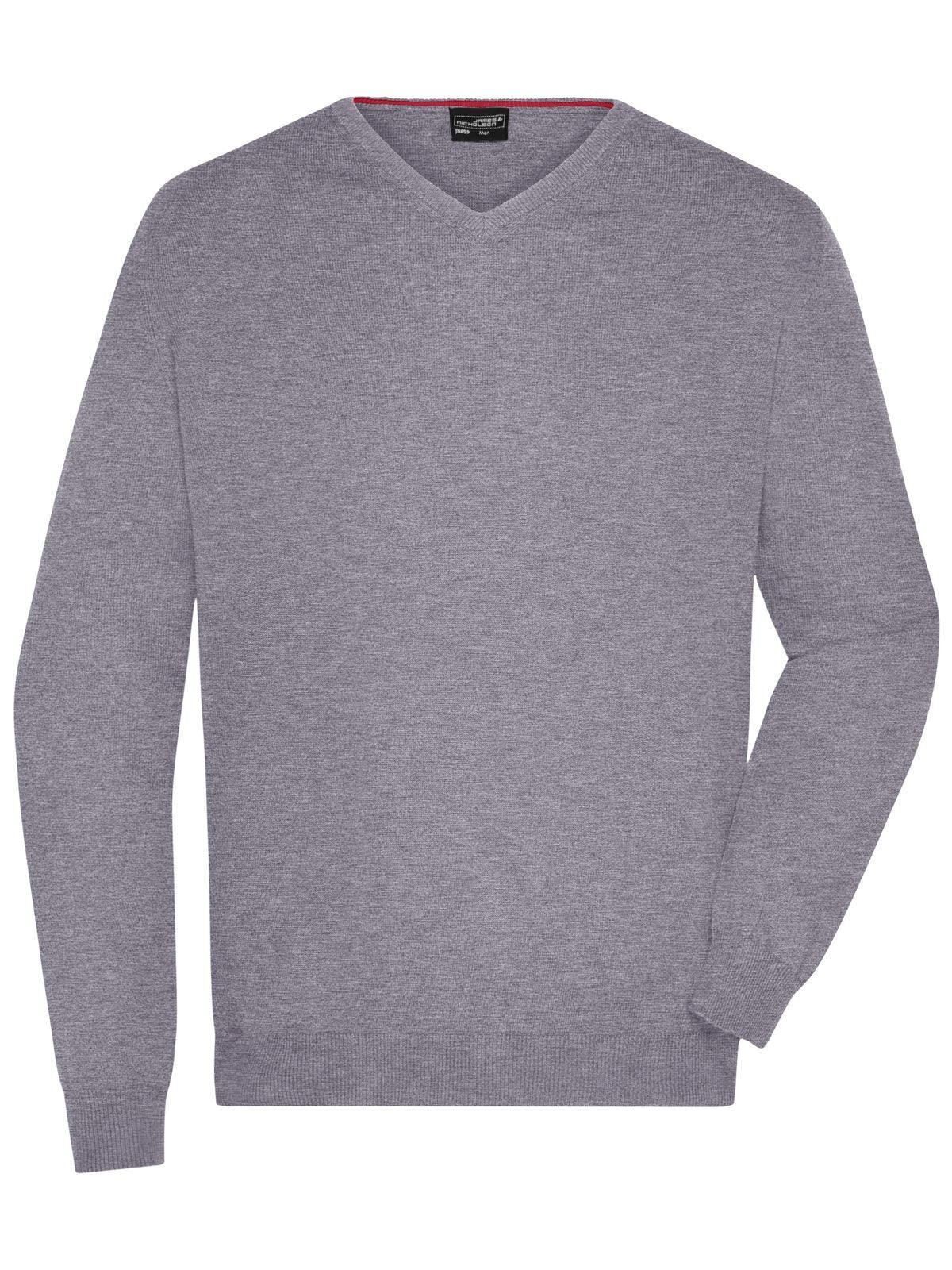 V-Neck Pullover Herren Strick / Weste – Daiber – Farbe grey-heather – individuell veredelbar