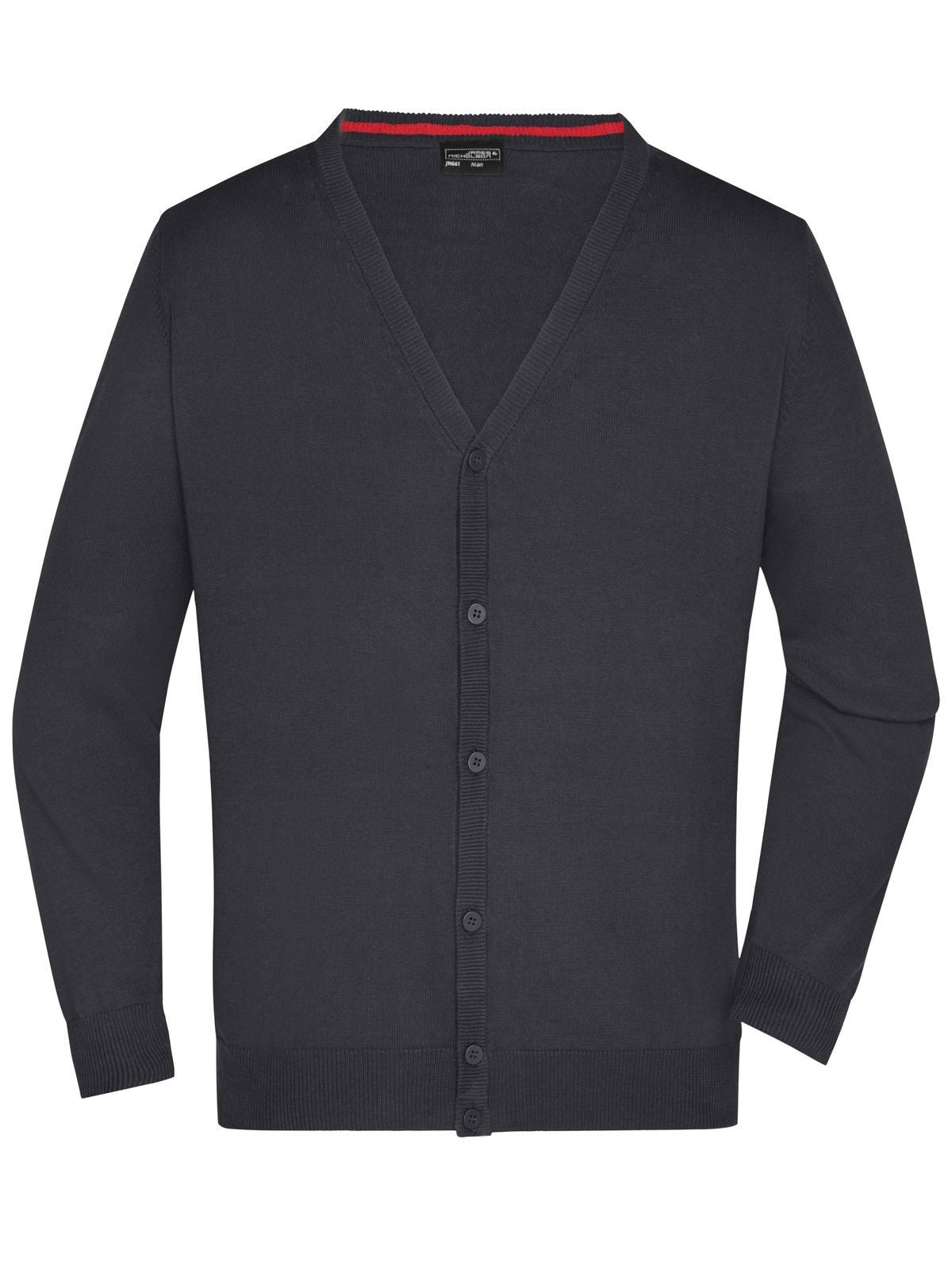V-Neck Cardigan Herren Strick / Weste – Daiber – Farbe Schwarz – individuell veredelbar