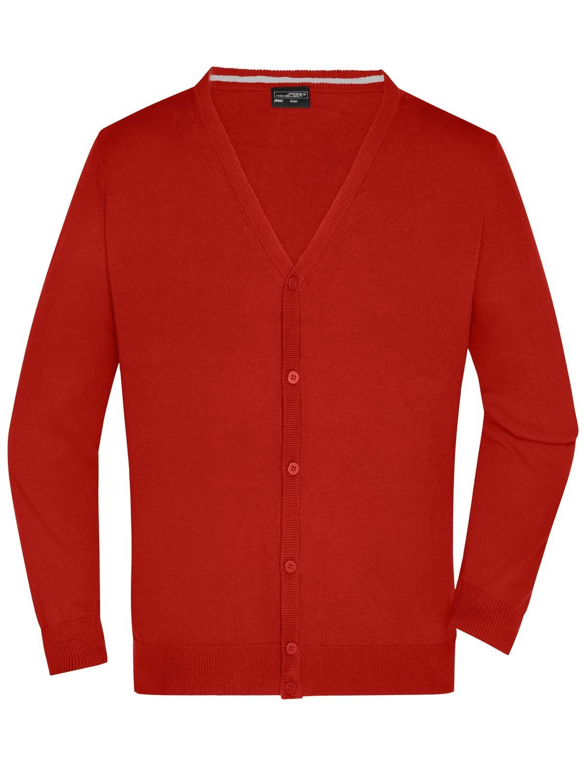 V-Neck Cardigan Herren Strick / Weste – Daiber – Farbe bordeaux – individuell veredelbar
