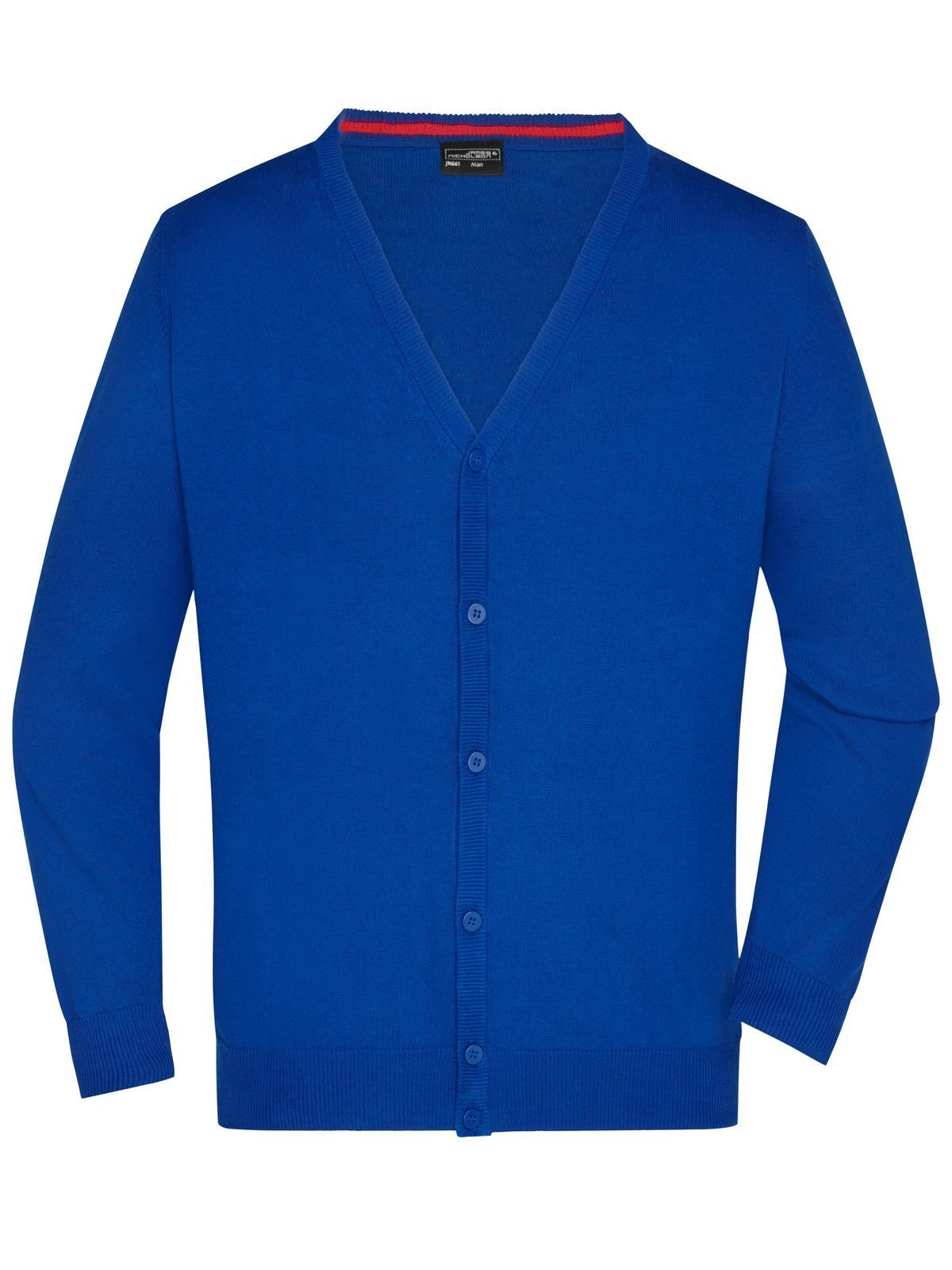 V-Neck Cardigan Herren Strick / Weste – Daiber – Farbe Royalblau – individuell veredelbar