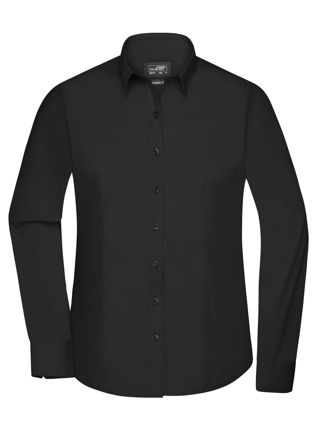 Ladies' Shirt Longsleeve Poplin Damen Hemd / Bluse – Daiber – Farbe Schwarz – individuell veredelbar
