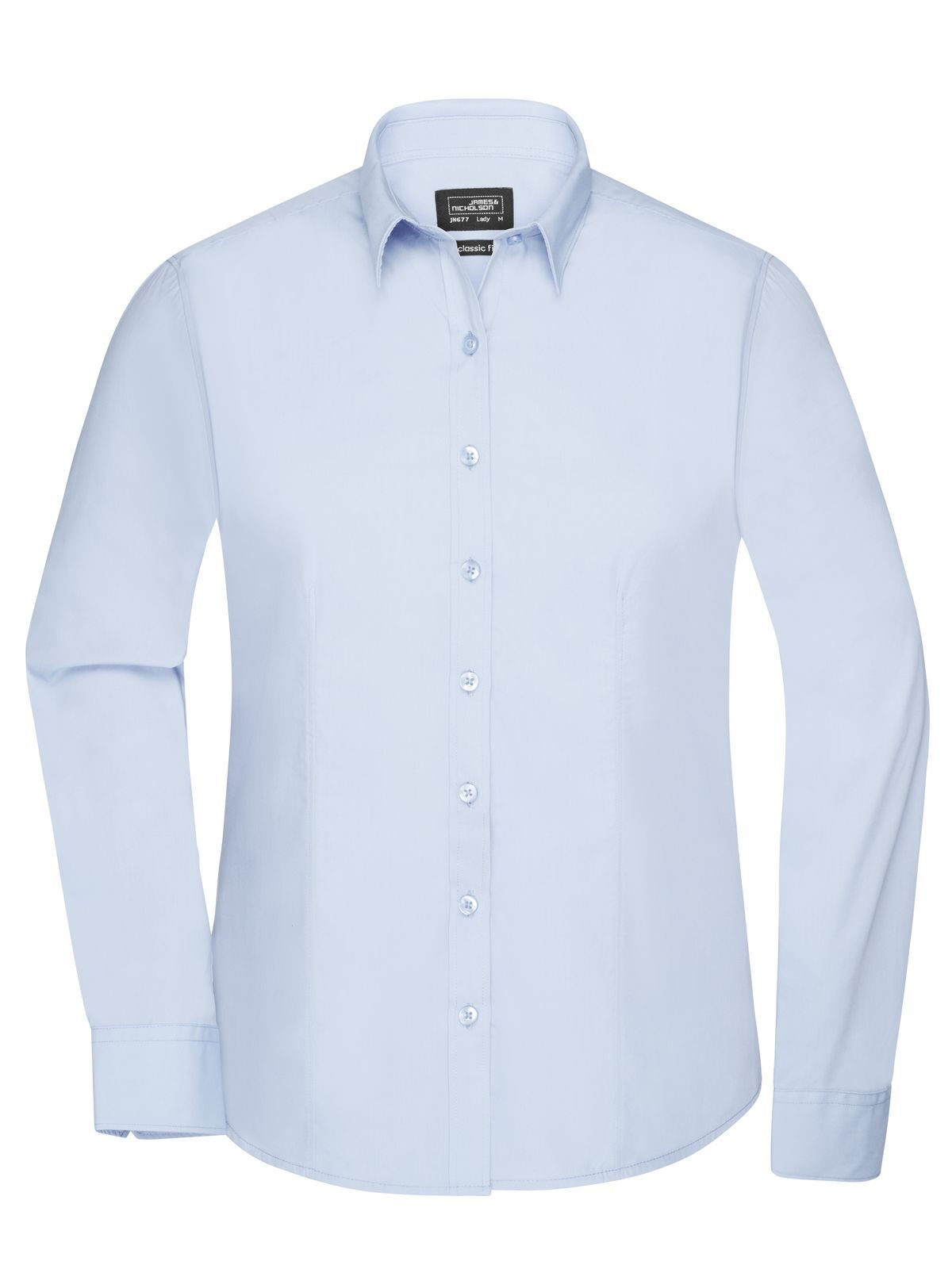 Ladies' Shirt Longsleeve Poplin Damen Hemd / Bluse – Daiber – Farbe light-blue – individuell veredelbar