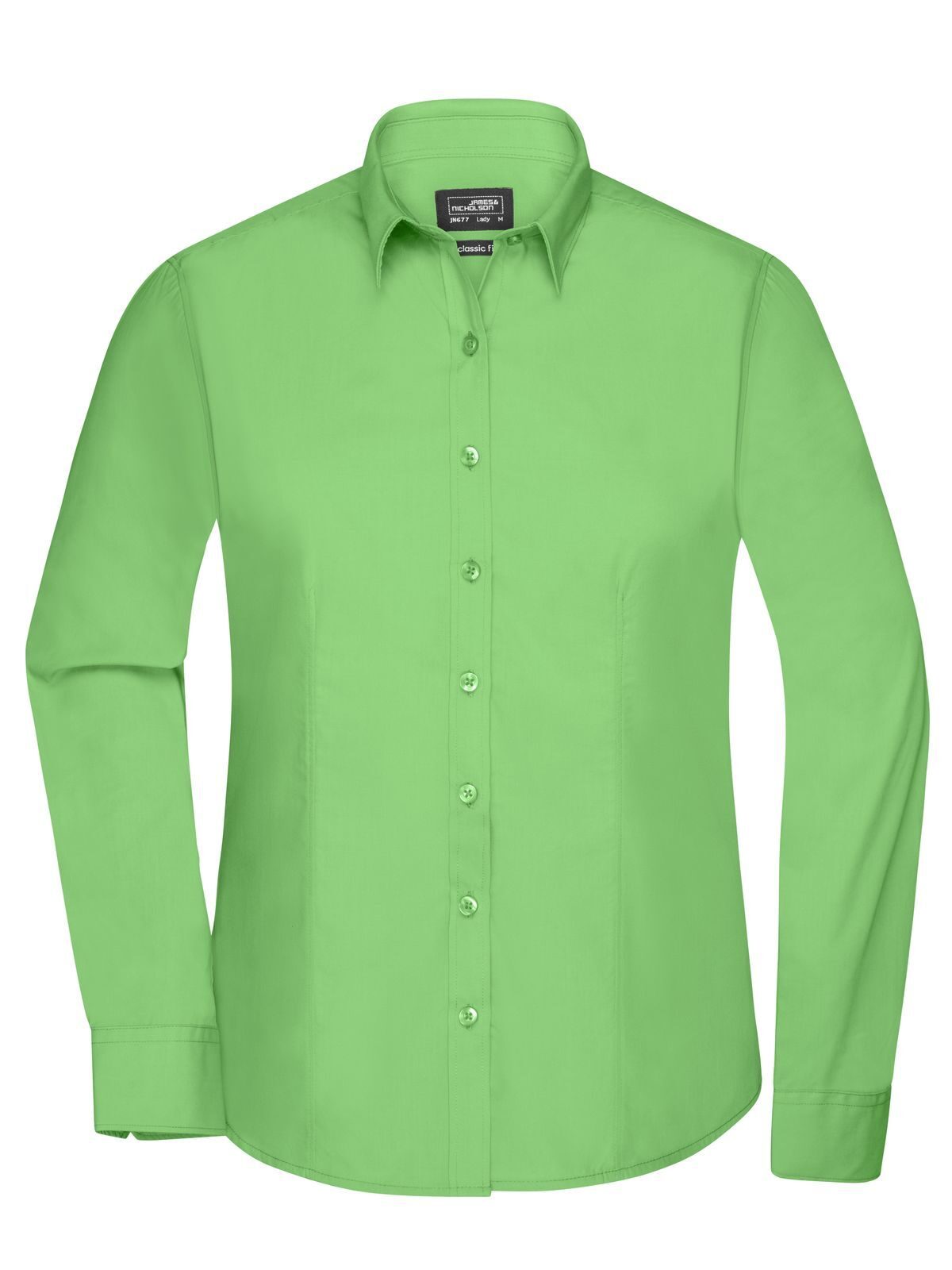 Ladies' Shirt Longsleeve Poplin Damen Hemd / Bluse – Daiber – Farbe lime-green – individuell veredelbar