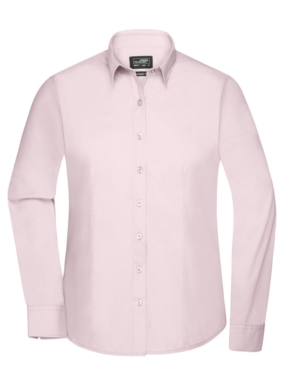 Ladies' Shirt Longsleeve Poplin Damen Hemd / Bluse – Daiber – Farbe light-pink – individuell veredelbar