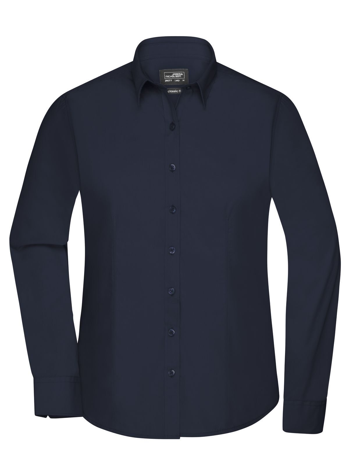 Ladies' Shirt Longsleeve Poplin Damen Hemd / Bluse – Daiber – Farbe Navy – individuell veredelbar