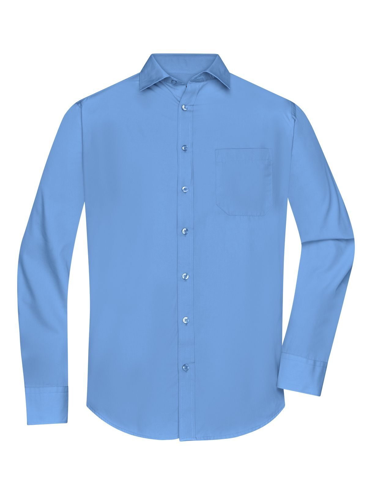 Shirt Longsleeve Poplin Herren Hemd / Bluse – Daiber – Farbe Aqua – individuell veredelbar