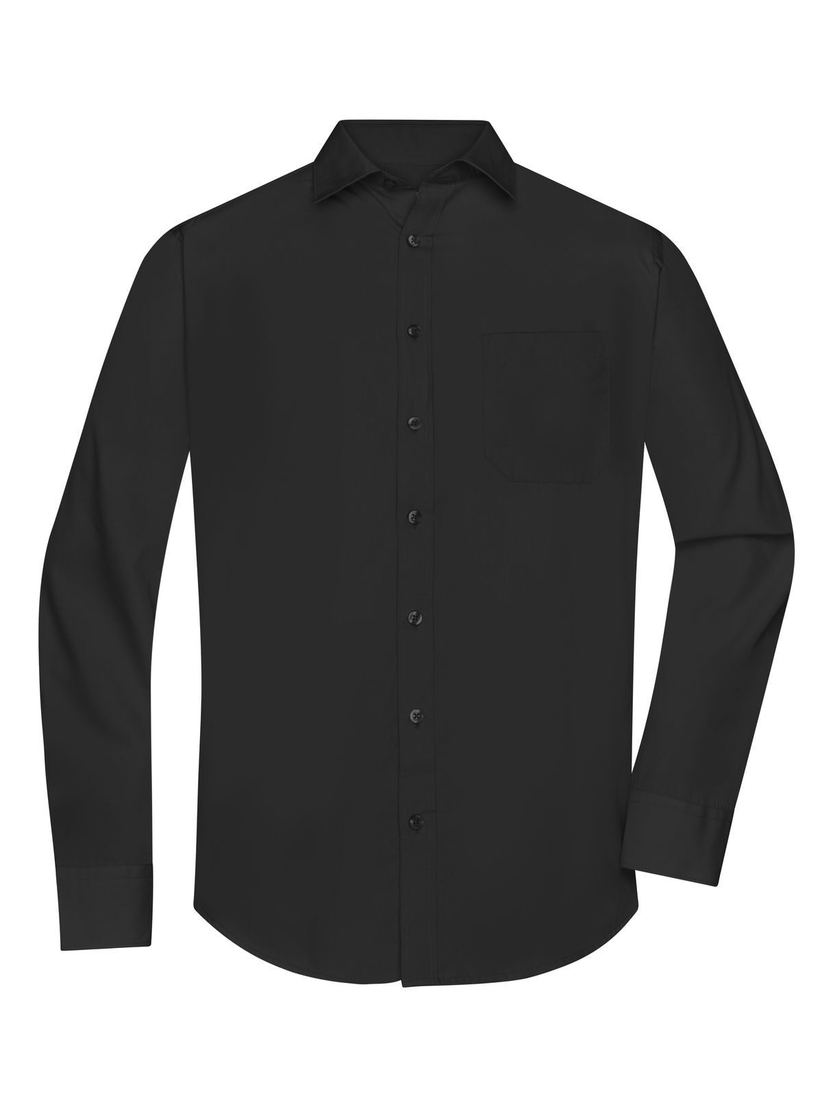 Shirt Longsleeve Poplin Herren Hemd / Bluse – Daiber – Farbe Schwarz – individuell veredelbar
