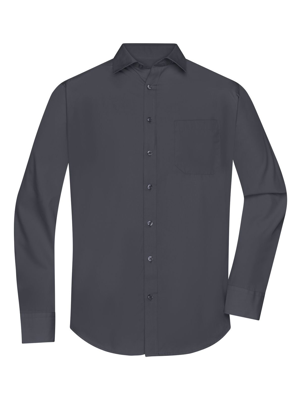 Shirt Longsleeve Poplin Herren Hemd / Bluse – Daiber – Farbe carbon – individuell veredelbar