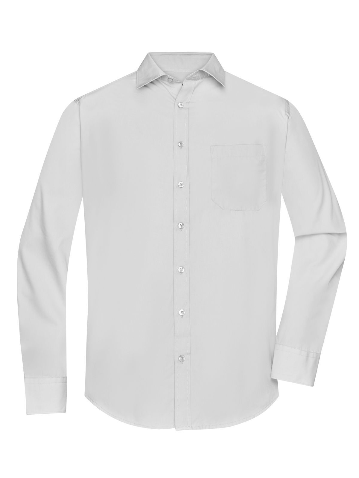 Shirt Longsleeve Poplin Herren Hemd / Bluse – Daiber – Farbe light-grey – individuell veredelbar