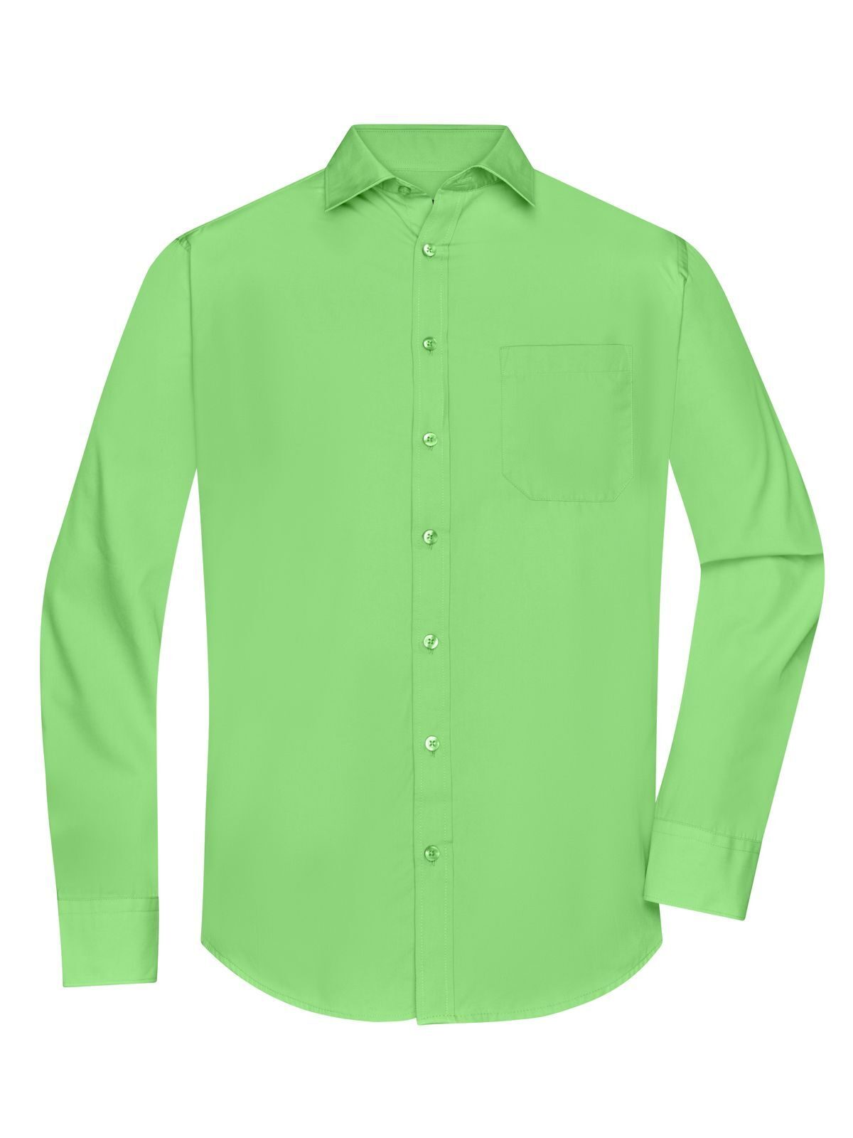 Shirt Longsleeve Poplin Herren Hemd / Bluse – Daiber – Farbe lime-green – individuell veredelbar