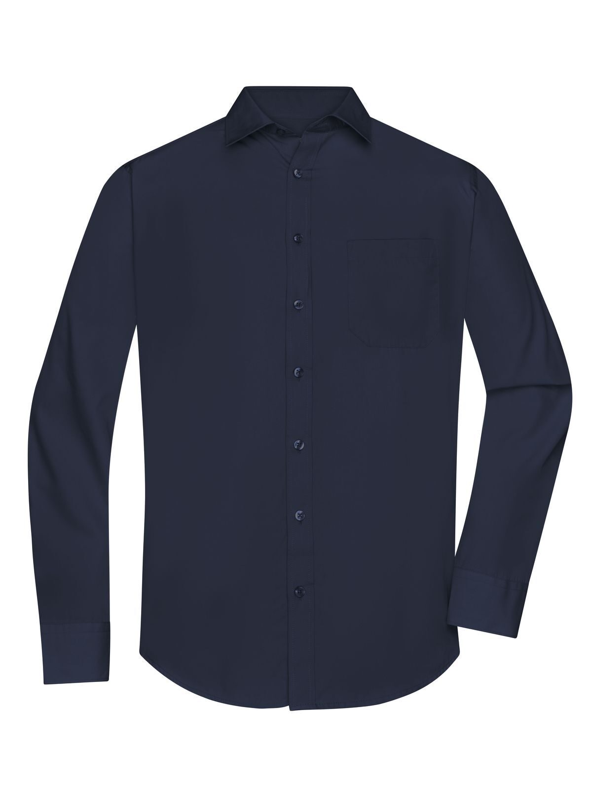 Shirt Longsleeve Poplin Herren Hemd / Bluse – Daiber – Farbe Navy – individuell veredelbar
