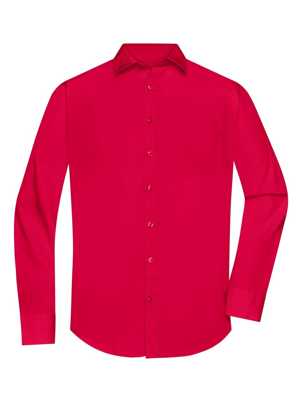 Shirt Longsleeve Poplin Herren Hemd / Bluse – Daiber – Farbe Rot – individuell veredelbar