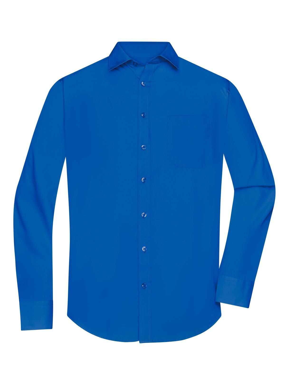 Shirt Longsleeve Poplin Herren Hemd / Bluse – Daiber – Farbe Royalblau – individuell veredelbar