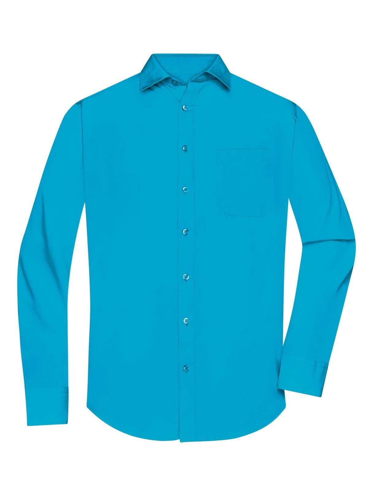 Shirt Longsleeve Poplin Herren Hemd / Bluse – Daiber – Farbe Türkis – individuell veredelbar