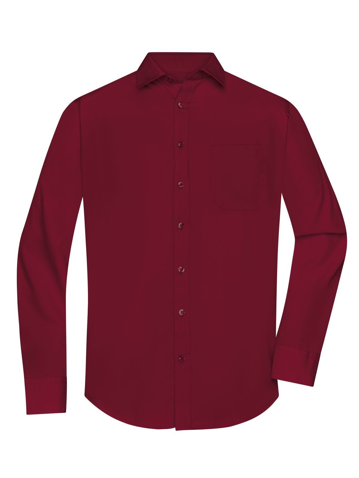 Shirt Longsleeve Poplin Herren Hemd / Bluse – Daiber – Farbe Bordeaux – individuell veredelbar