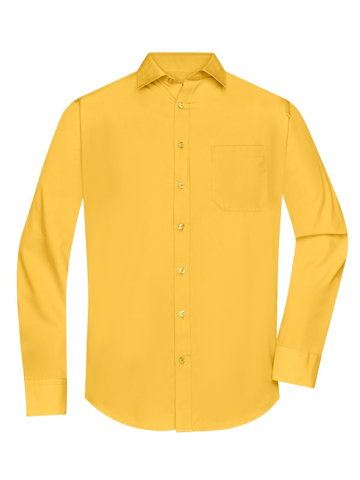 Shirt Longsleeve Poplin Herren Hemd / Bluse – Daiber – Farbe Gelb – individuell veredelbar