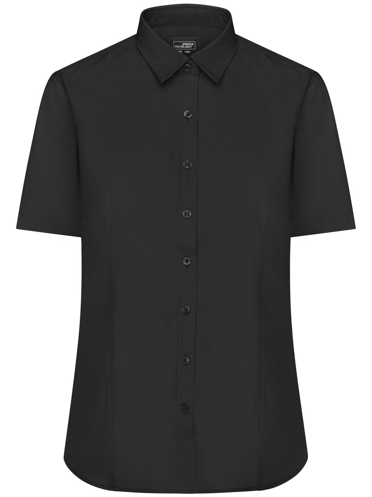 Ladies' Shirt Short sleeve Poplin Damen Hemd / Bluse – Daiber – Farbe Schwarz – individuell veredelbar